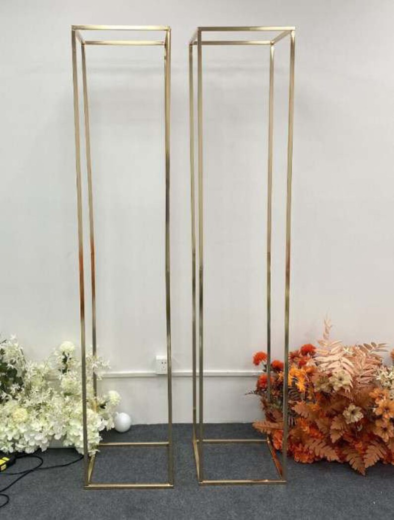 Shiny Gold Stand Frames Wedding Arch for Wedding Party Proposal Decor - KetieStory