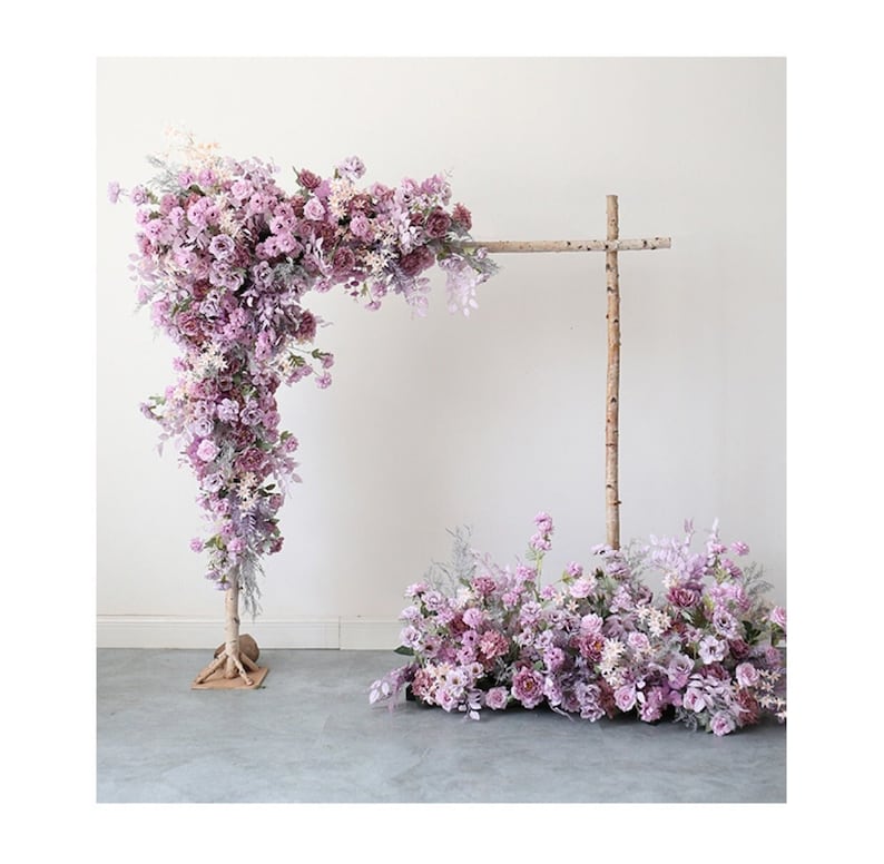Purple Wedding Floral Arch for Wedding Party Decor Proposal - KetieStory