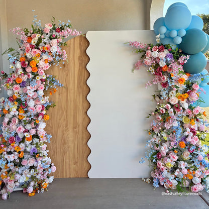 Flower Arch Colorful Set Artificial Florals Backdrop for Wedding Proposal Party Decor