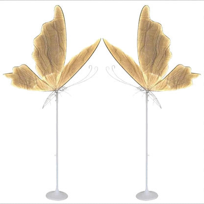 Set of 2 LED Butterfly Light Gold Party Lights T-Walk Road Lead Stage Lights for Event Wedding Decor Props - KetieStory