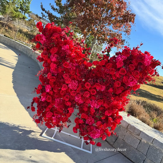 Flower Wall Butterfly Red Rose Floral Backdrop For Wedding Party Proposal Decor