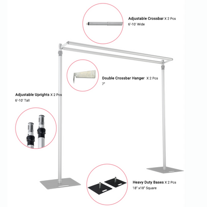 Sturdy and reusable stand side profile, ideal for multiple uses with varied shapes.