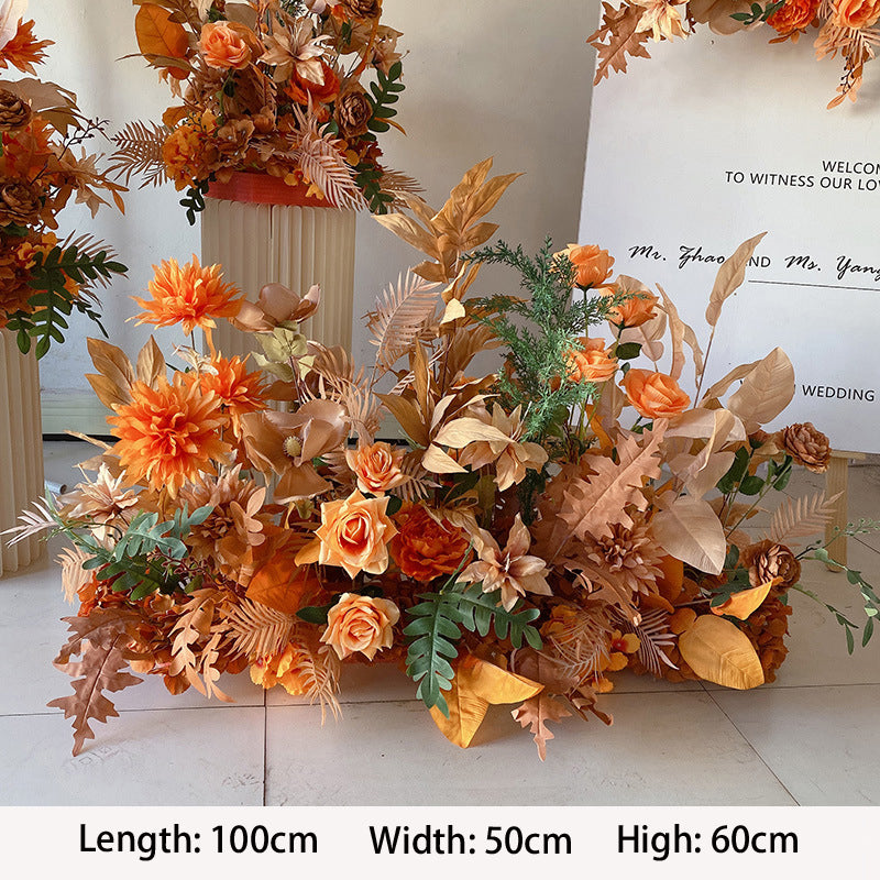 Orange Flower Set for Wedding Party Decor Proposal