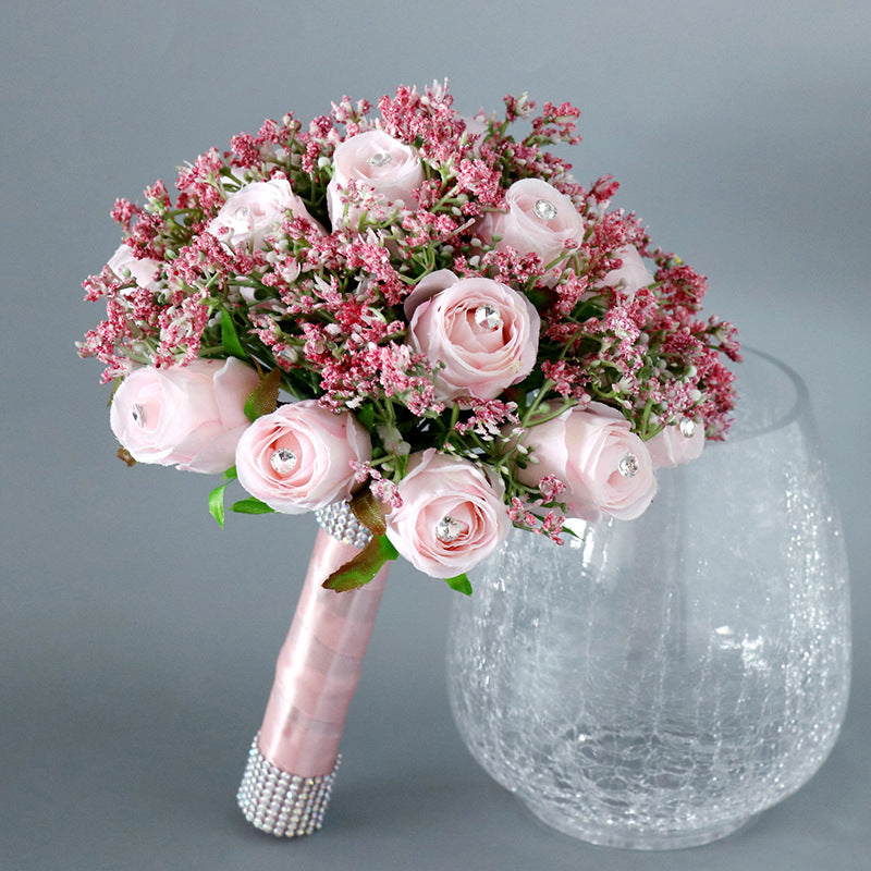 Round Bridal Bouquet in Light Pink