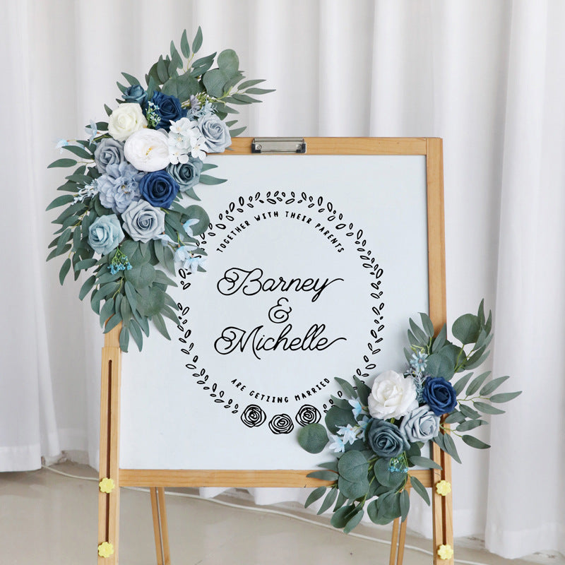 Haze Blue Rose Sign Flowers for Wedding Party Decor Proposal - KetieStory
