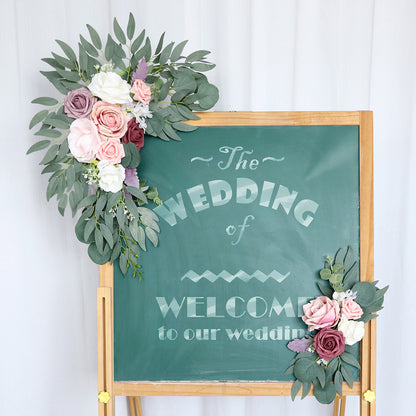 Light Pink Sign Flowers for Wedding Party Decor Proposal - KetieStory