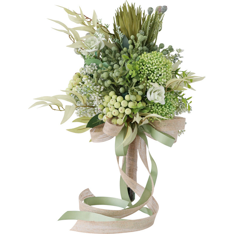Bridal Bouquet Green for Wedding Party Proposal
