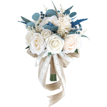 Bridal Bouquet Blue Hemisphere for Wedding Party Proposal - KetieStory