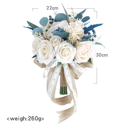 Bridal Bouquet Blue Hemisphere for Wedding Party Proposal - KetieStory