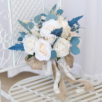 Bridal Bouquet Blue Hemisphere for Wedding Party Proposal - KetieStory