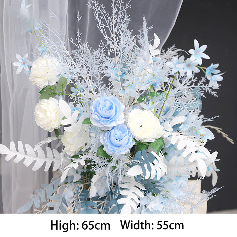 Blue Flowers Set for Wedding Party Decor Proposal