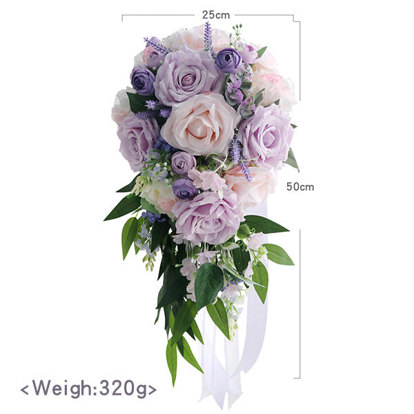 Bridal Bouquet Purple Roses for Wedding Party