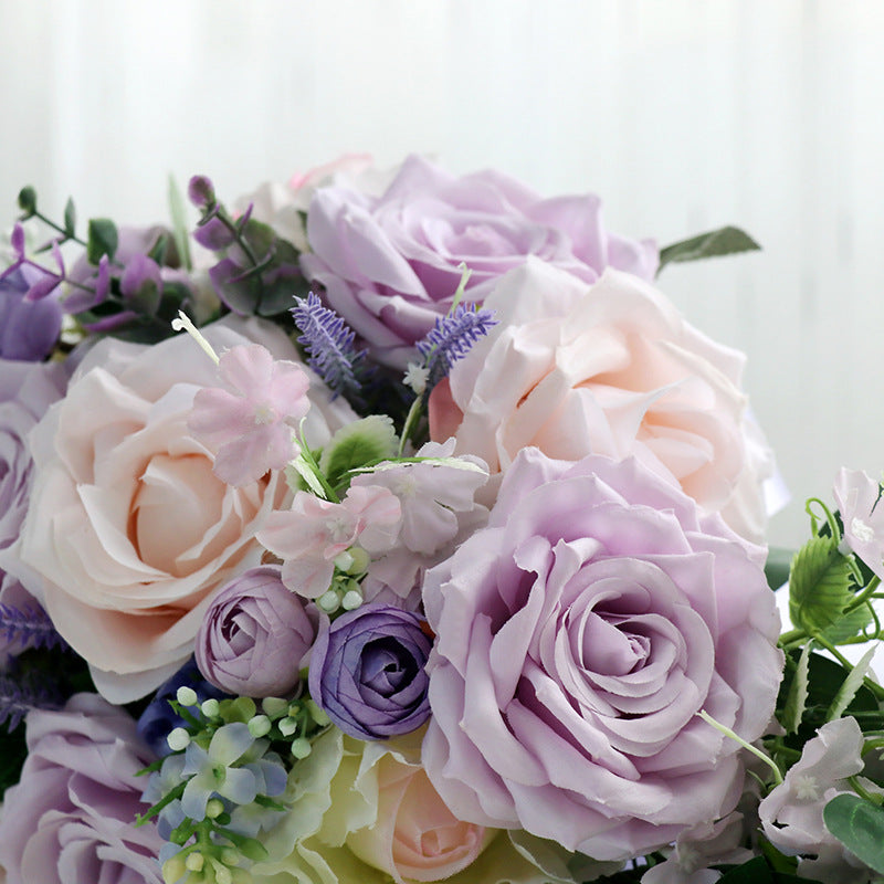 Bridal Bouquet Purple Roses for Wedding Party