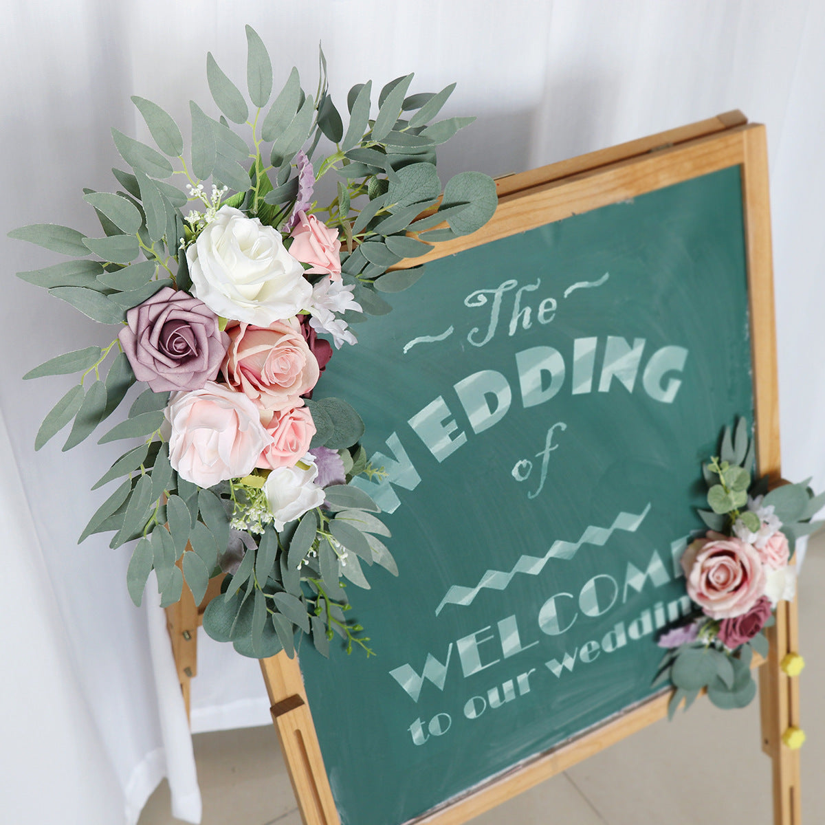 Light Pink Sign Flowers for Wedding Party Decor Proposal - KetieStory
