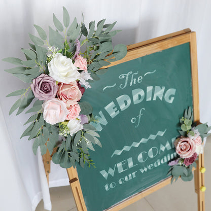 Light Pink Sign Flowers for Wedding Party Decor Proposal - KetieStory