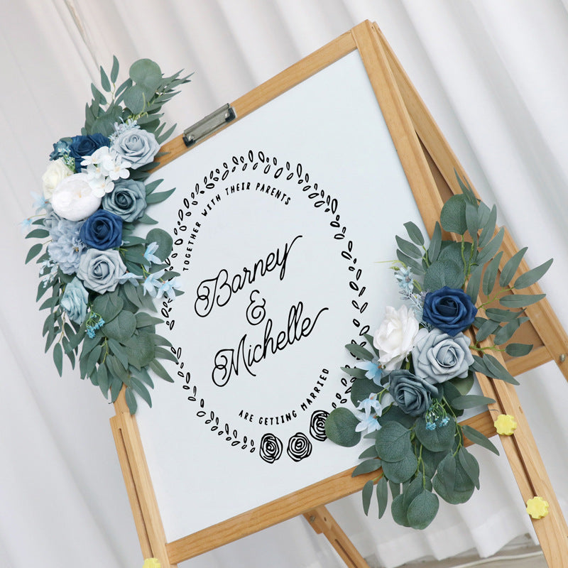 Haze Blue Rose Sign Flowers for Wedding Party Decor Proposal - KetieStory