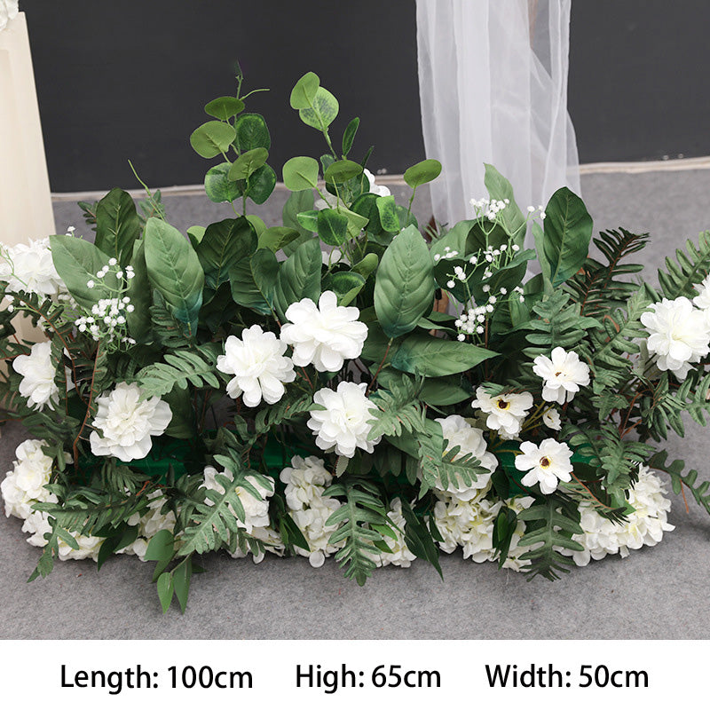 Green Flowers Set for Wedding Party Decor Proposal
