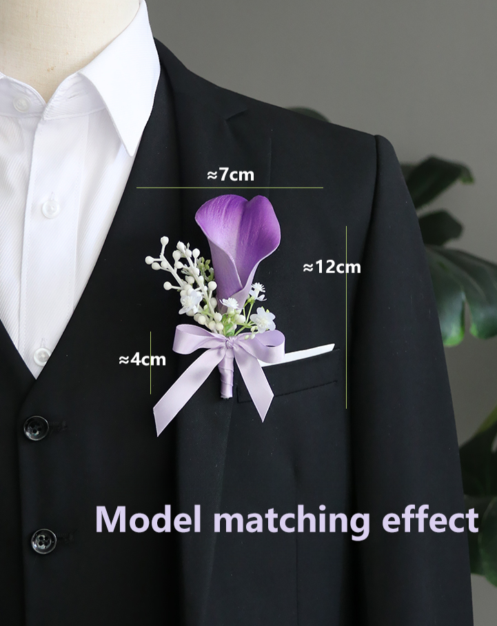 Corsages Purple Series for Wedding Party Proposal Decor
