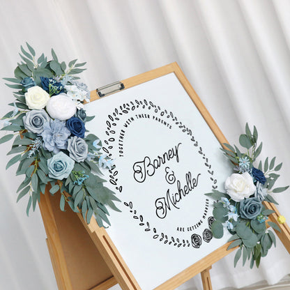 Haze Blue Rose Sign Flowers for Wedding Party Decor Proposal - KetieStory