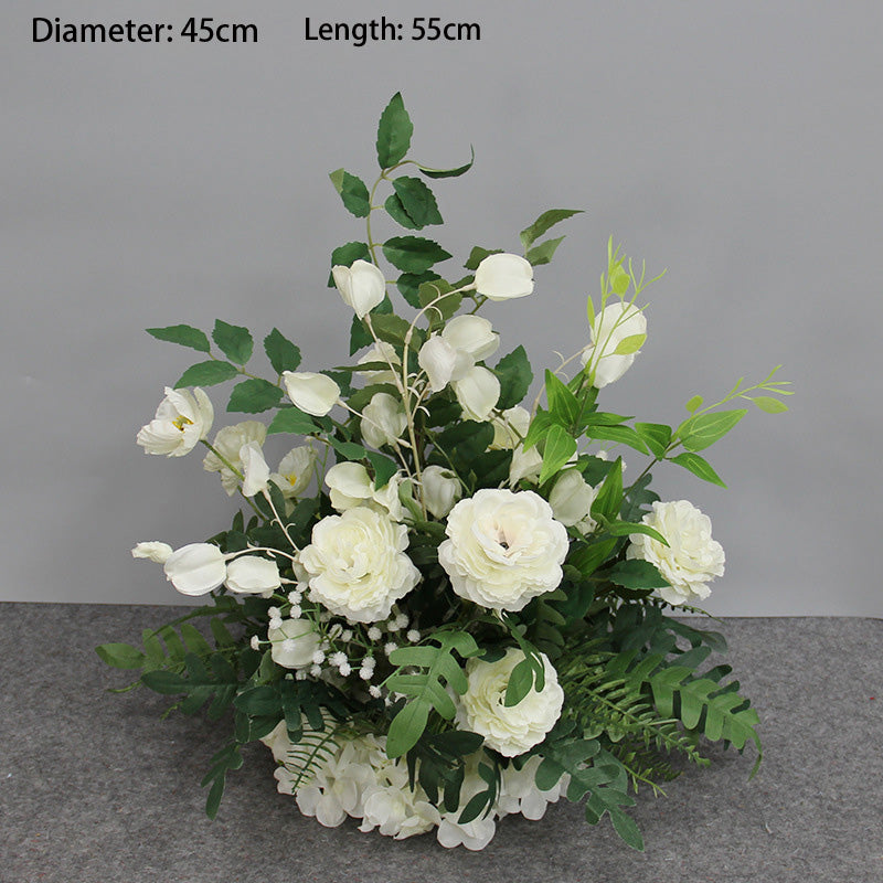 Green White Flowers Set for Wedding Party Decor Proposal