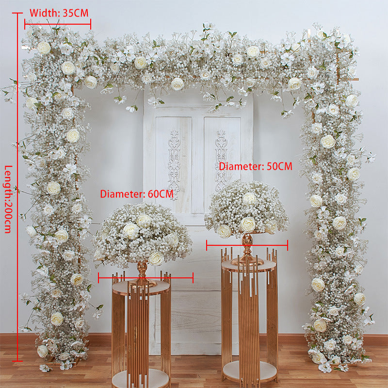 Baby's Breath Flower Row for Wedding Party Decor Proposal - KetieStory