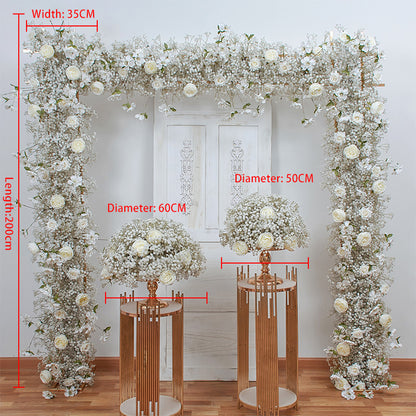 Baby's Breath Flower Row for Wedding Party Decor Proposal - KetieStory