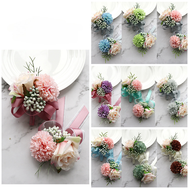 Corsages Wrist Flower Series for Wedding Party Proposal Decor