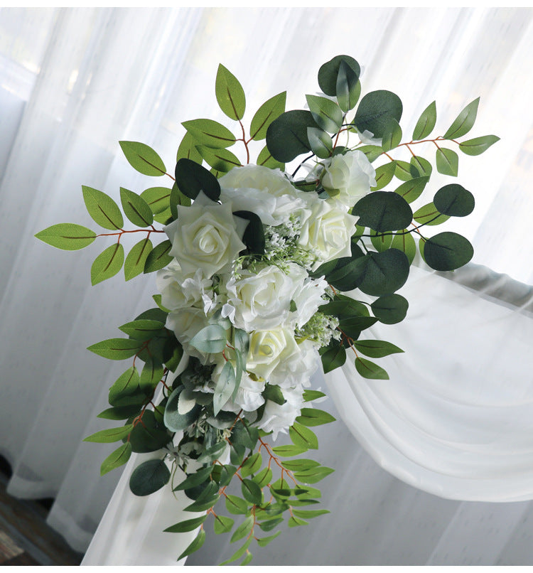 White Rose Arch Flowers for Wedding Party Decor