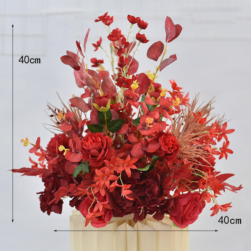 Red Flower Sets for Wedding Party Decor Proposal