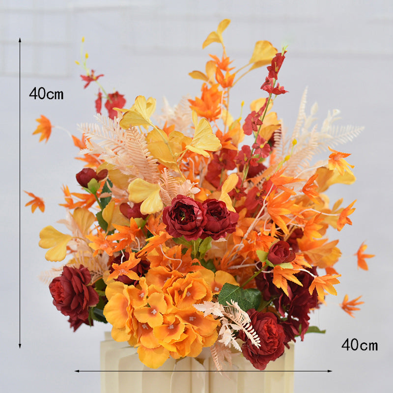Orange Flower Sets for Wedding Party Decor Proposal