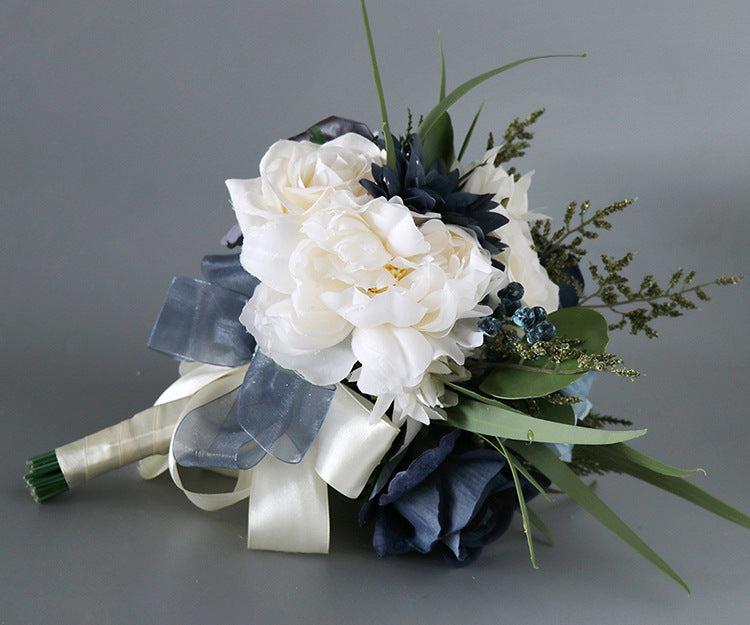 Bridal Bridesmaid Bouquets Haze Blue