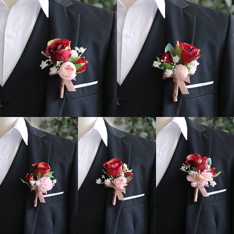 Red Rose Wrist Corsages - 10 styles