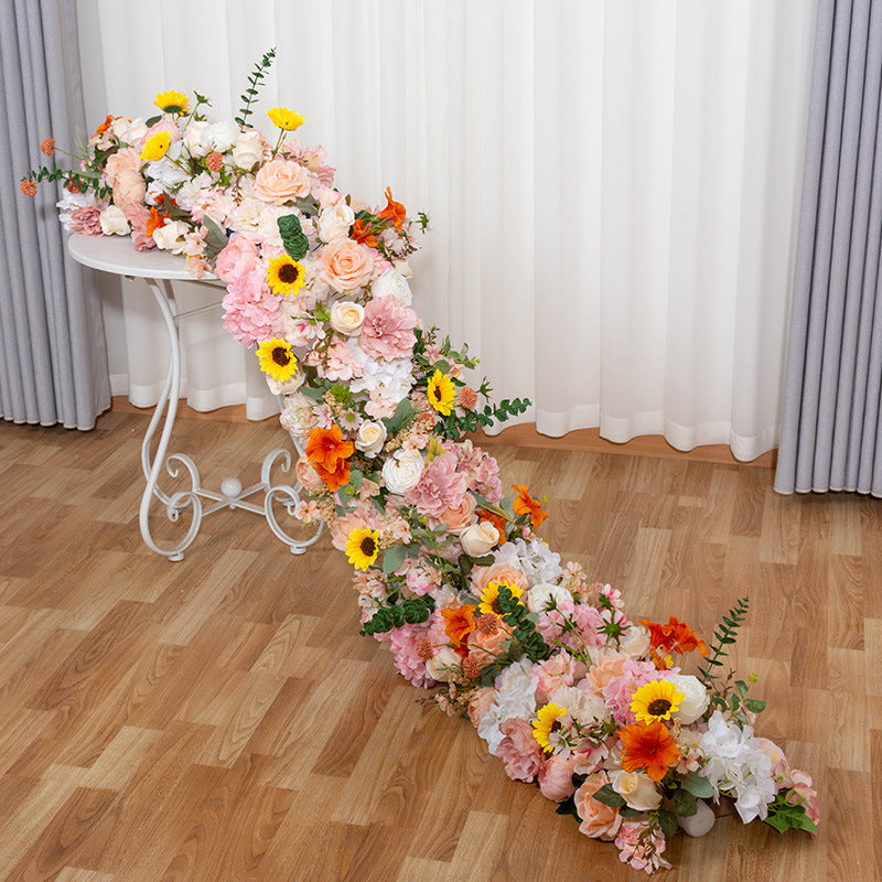 Flower Runner Proposal Decor Wedding Background Wall Arch Decoration Flower Row - 5 Styles