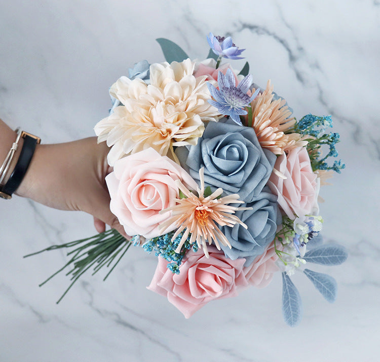 Flower Box Pink Blue Silk Flower for Wedding Party Decor Proposal - KetieStory