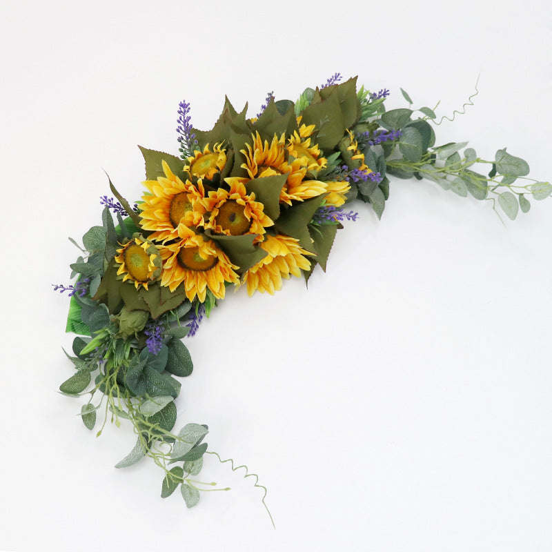 Sunflower Lavender Arch Flowers for Wedding Party Decor