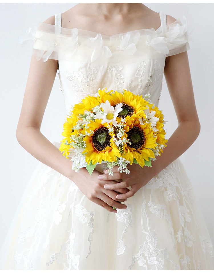Bridal Bouquet in Sunflower for Wedding Party Proposal