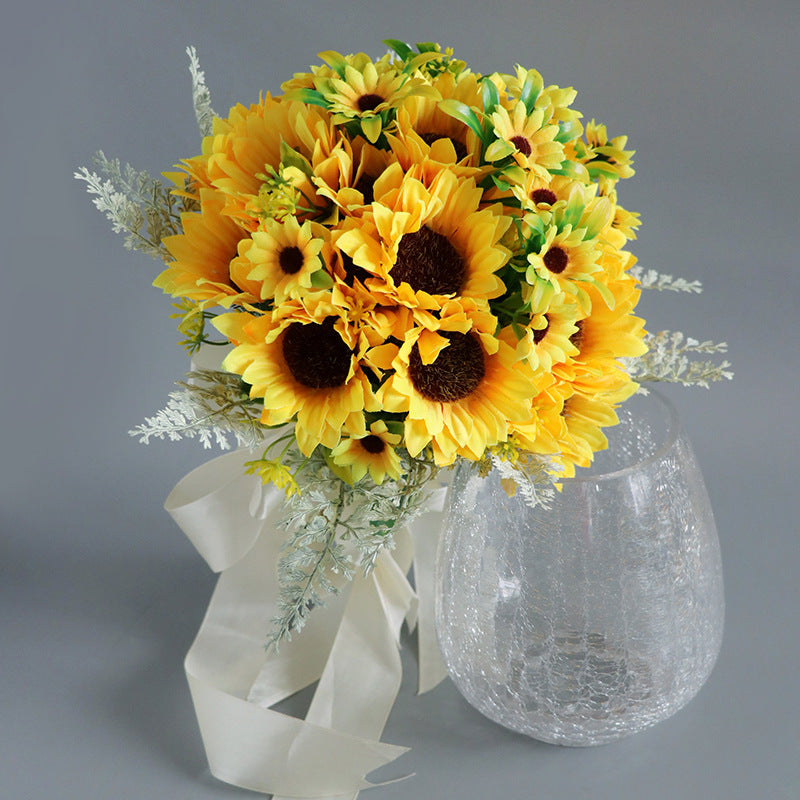 Bridal Bouquet Hemisphere Sunflower for Wedding Party