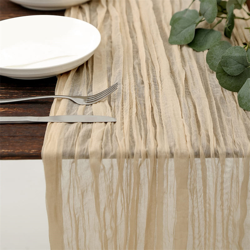 Tablecloths and Linens with Beige Curtains for Weeding Parties Ceremony Photography Banquet Event Party
