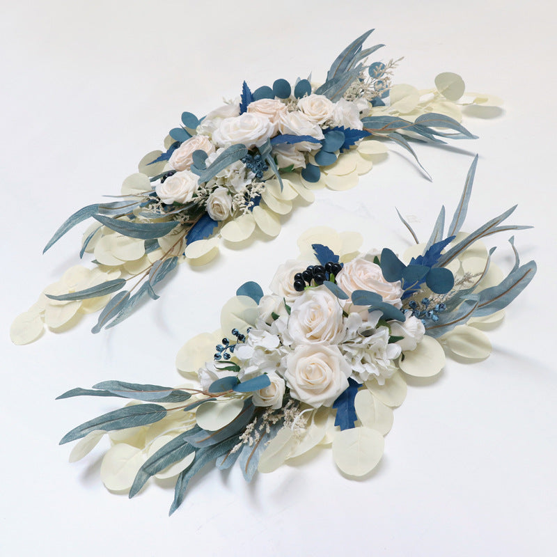 Champagne Blue Flower Set for Wedding Party Decor - KetieStory
