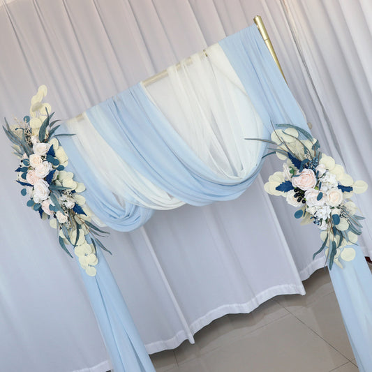 Champagne Blue Flower Set for Wedding Party Decor - KetieStory
