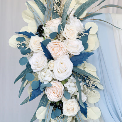 Champagne Blue Flower Set for Wedding Party Decor - KetieStory