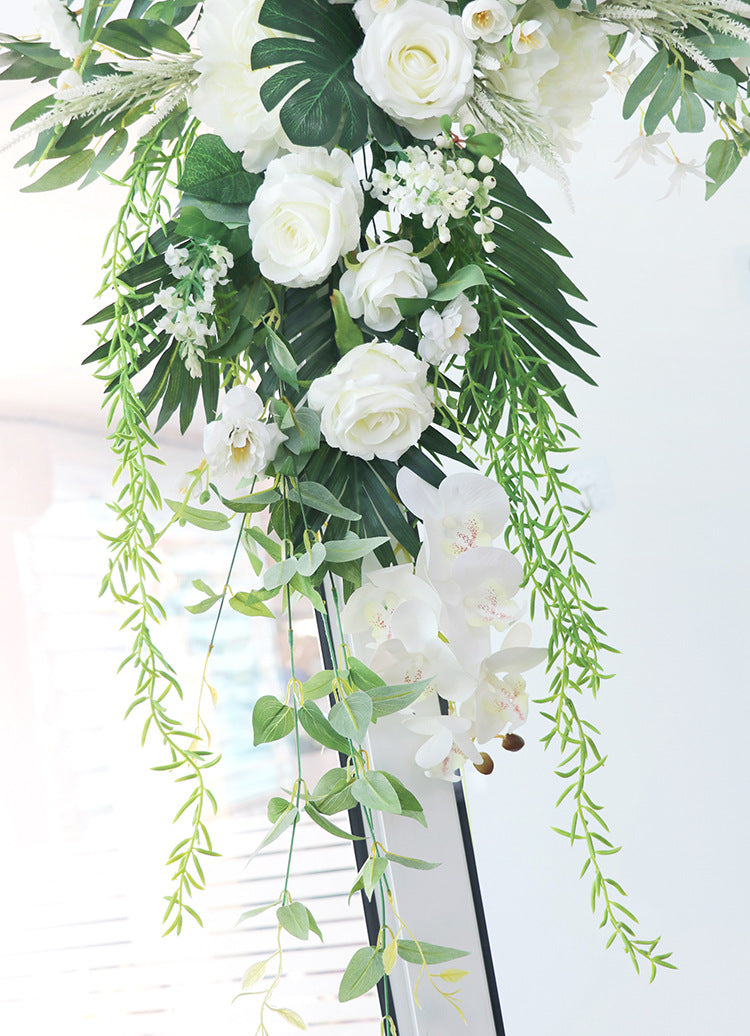 White-Green Wedding Arch Flowers for Wedding Party Decor