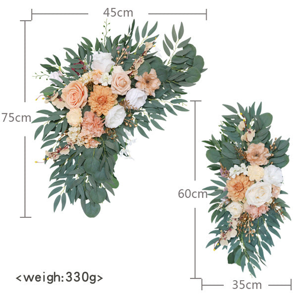 Champagne Gold Arch Flowers for Wedding Party Decor - KetieStory