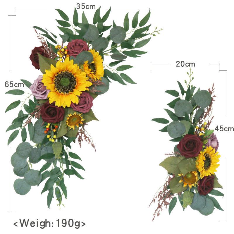 Sunflower Arch Flowers for Wedding Party Decor - KetieStory