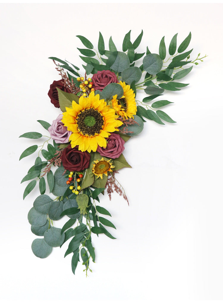 Sunflower Arch Flowers for Wedding Party Decor - KetieStory