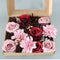 Pink Red Roses Flower Box Silk Flower for Wedding Party Decor Proposal