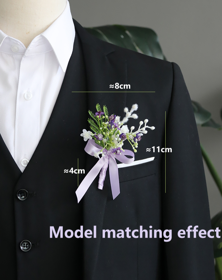 Corsages Purple Series for Wedding Party Proposal Decor