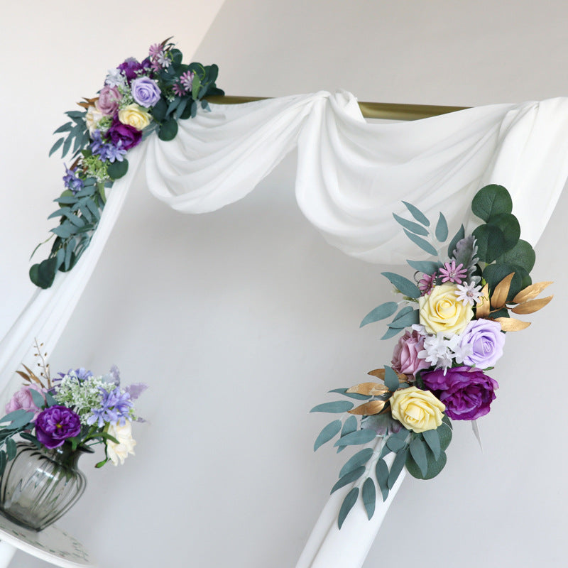 Purple Flower Set for Wedding Party Decor
