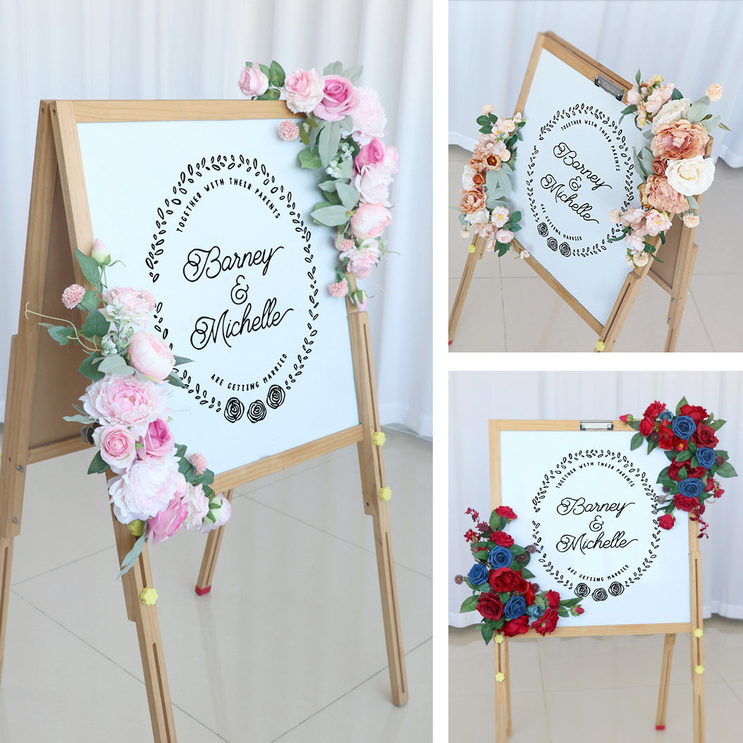 Pink Sign Flowers for Wedding Party Decor Proposal - KetieStory